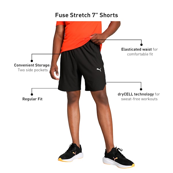 Fuse Stretch Men's  7" Training Shorts, PUMA Black, extralarge-IND